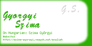 gyorgyi szima business card